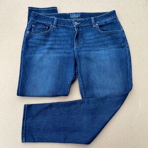 Lucky Brand Ginger Skinny Jeans Womens 14W Blue Pre-owned Excellent Dark Wash